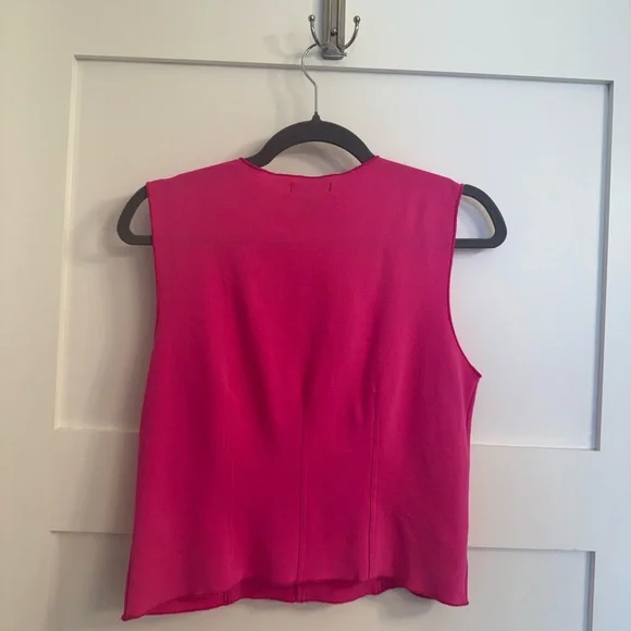 Aqua Fuchsia Sleeveless Tank Top - Picture 4 of 4